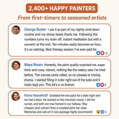 Paint by numbers customer reviews — 2400+ happy painters from first-timers to seasoned artists