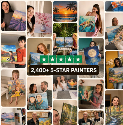 Paint by numbers community — 2400+ five-star painters sharing their finished artworks