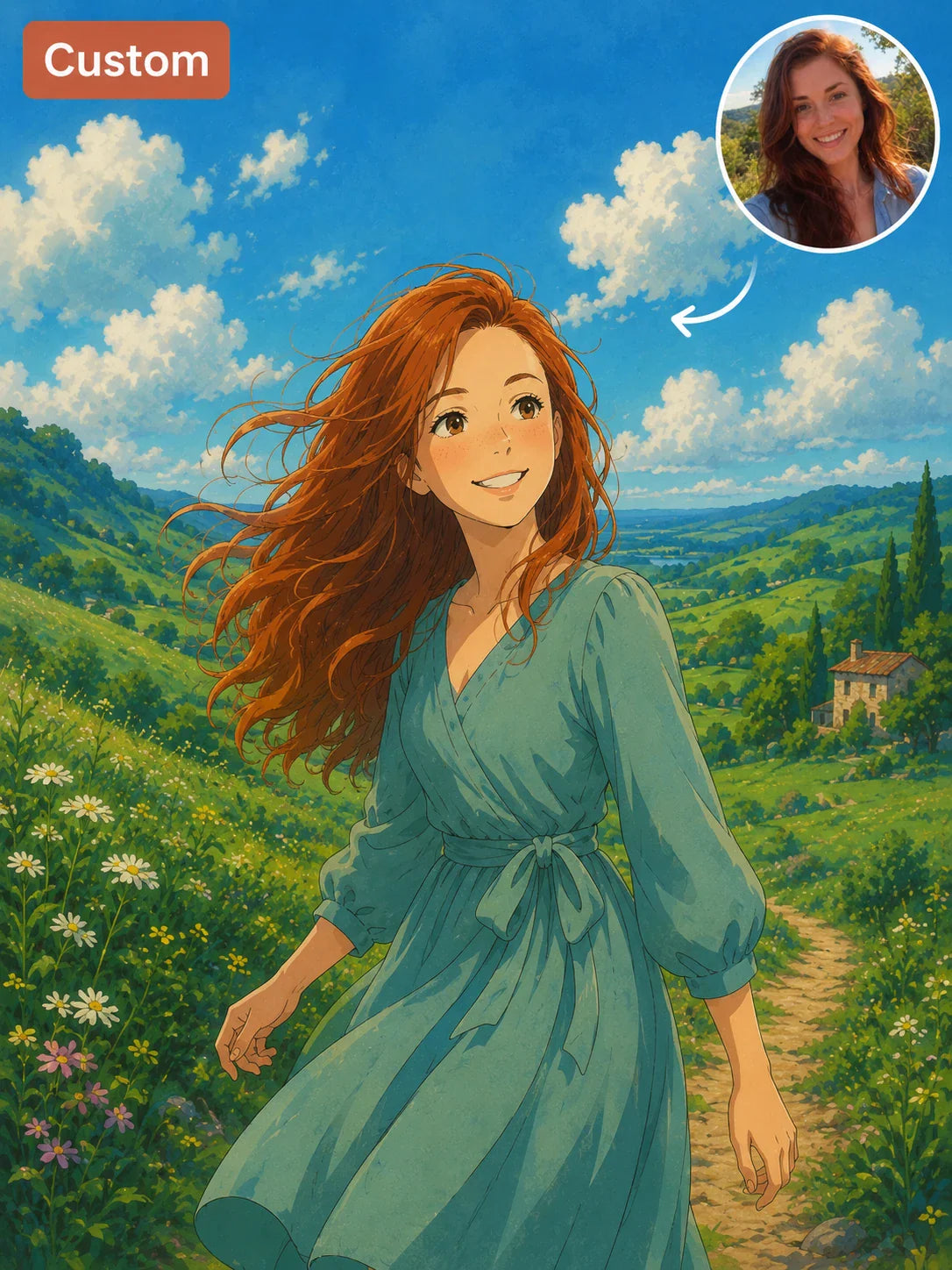 Custom paint by numbers Ghibli style 30x40cm