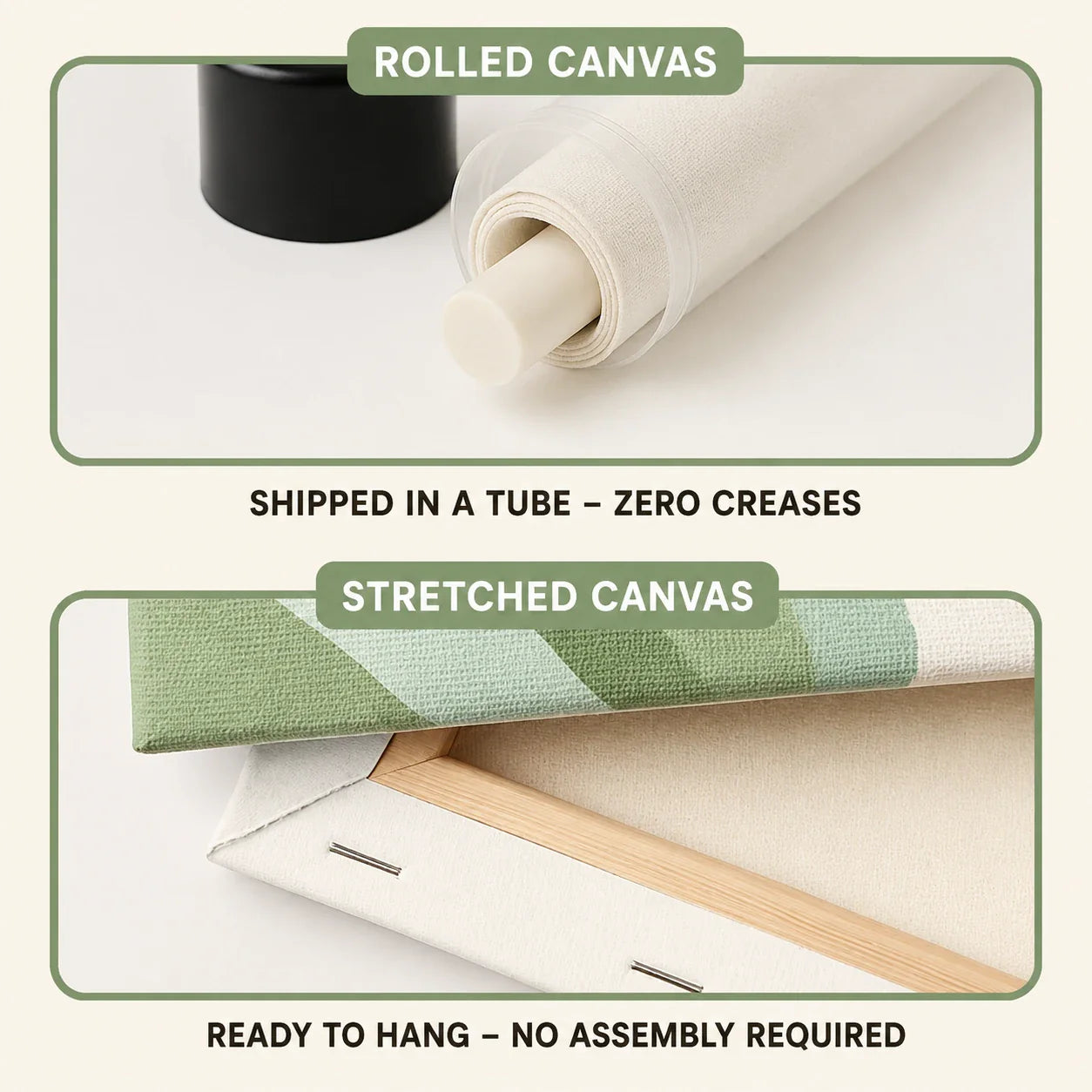 Paint by numbers canvas — shipped rolled in a tube with zero creases, stretched and ready to hang